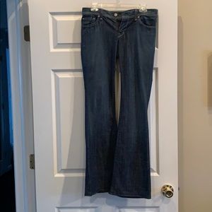 Dark blue jeans size 29 wide flare
